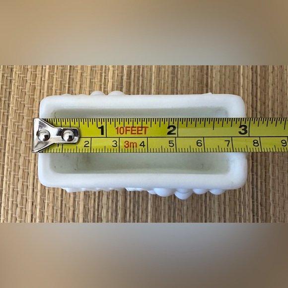 Imperial Milk Glass Sugar Toothpick Business Card Holder Grapevine Vintage - Picture 5 of 7